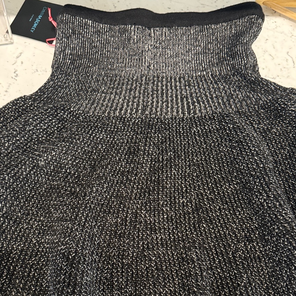 Cynthia Rowley Charcoal Knit Skater Skirt - Picture 6 of 6